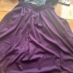 Purple pleated skirt